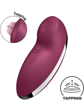 Satisfyer: Tap & Climax 2 Lay-On Vibrator, rød