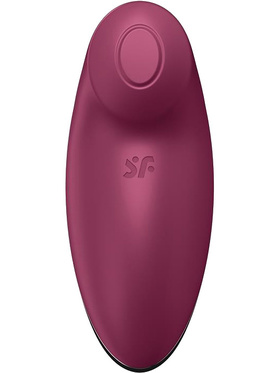 Satisfyer: Tap & Climax 2 Lay-On Vibrator, rød